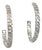 1990s Pair of John Hardy Estate XL 2" Cable Chain Hoop Earrings Silver For Sale