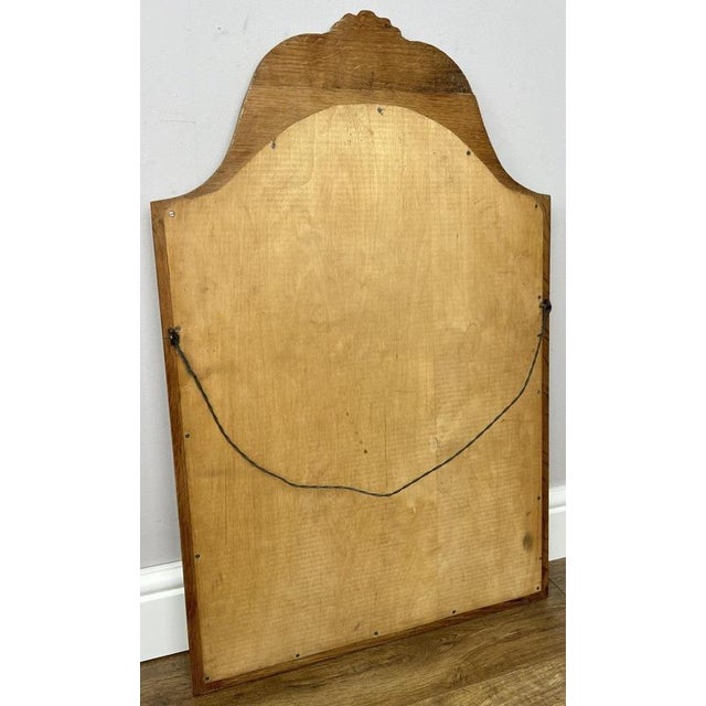 Vintage French Shabby Chic Mirror in Oak For Sale - Image 6 of 7