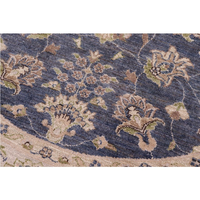 Textile Bohemian Ziegler Gray/Blue Wool Runner Rug- 6'1'' X 6'2'' For Sale - Image 7 of 10