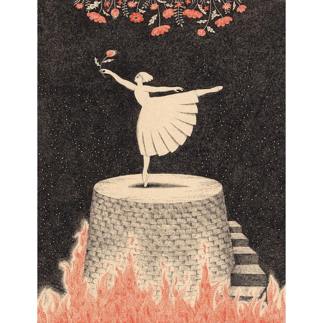 Fine Art Giclee Pint a Flower That Blooms Only Here by Sugimoto Sanae For Sale