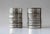 Wood Antique Wine Coasters - Silver on Copper - Set of Eight For Sale - Image 7 of 9