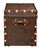 French Leather and Brass Bound Steamer Trunk - À La Malle Édison, Paris For Sale - Image 4 of 15