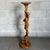 A dramatic and slender, full-length floor-standing planter column in finely hand-carved solid wood, a refined creation of...