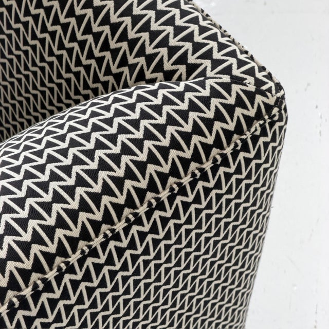 1990s Cubic Lounge Chair Attributed to Jules Heumann for Metropolitan in Alexander Girard Fabric For Sale In Chicago - Image 6 of 8