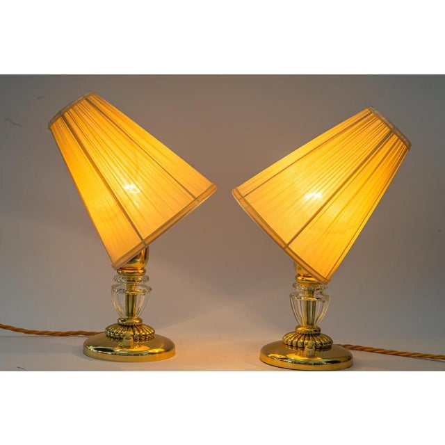 Bakalowits Table Lamps with Fabric Shades, Vienna, 1950s, Set of 2 For Sale - Image 12 of 15