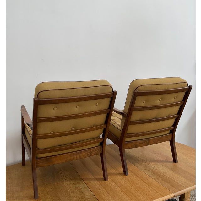Pair of Mid-Century Modern Ole Wanscher Danish Armchairs For Sale - Image 12 of 18