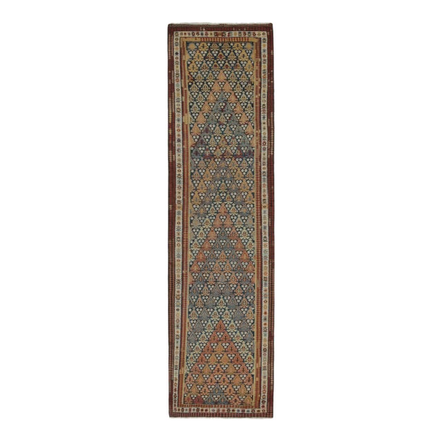 Vintage Persian Kilim Rug in Polychromatic Geometric Patterns by Rug & Kilim For Sale