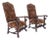 Pair Gothic Oversized Heavily Carved Walnut Arm Chairs Tall Back Thrones MINT! For Sale