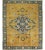 Handwoven Yellow/Blue Traditional Indian Agra Area Rug 12'4" X 15'4" For Sale