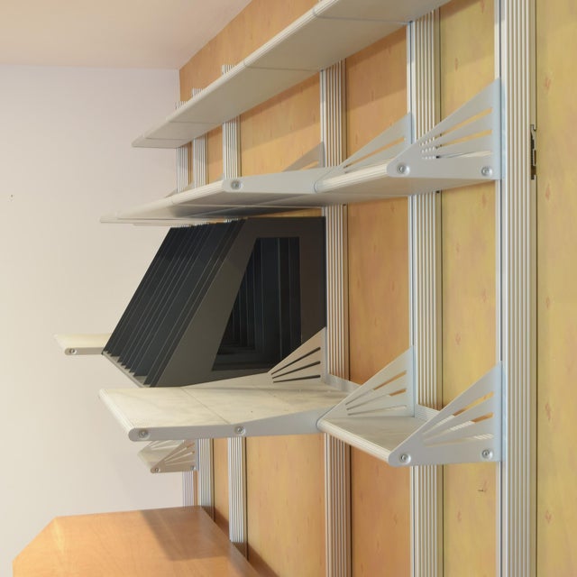 Kaos Modular Wall Shelving System in Aluminum by Antonia Astori for Driade, 1990s For Sale - Image 9 of 12