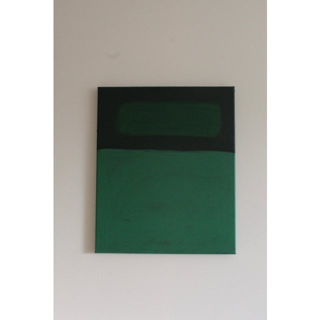 Bodasca, Minimalist Green Canvas Inside Garden, 2026, Canvas For Sale - Image 9 of 9