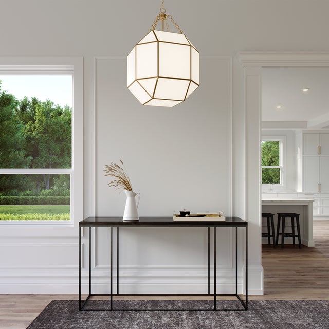 The Morrison three light indoor pendant in satin brass provides abundant light to your home, while adding style and...