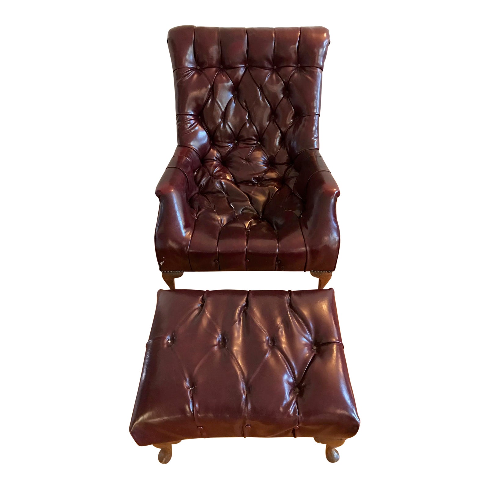 Carl Forslund "Sleepy Hollow" Club Chair & Ottoman | Chairish