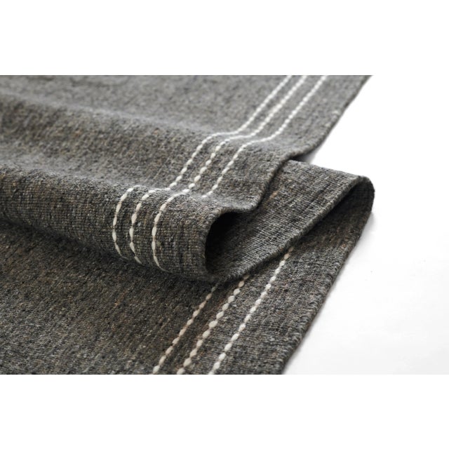 Momeni Oliver Charcoal Hand Loomed Area Rug 3'6" X 5'6" For Sale - Image 9 of 9
