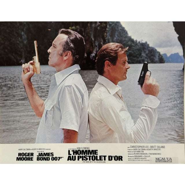 Man With The Golden Gun 1974 Original Vintage Cinema Lobby Card Framed In Black 8.25x10.75" inches / 21x27 cm paper size...