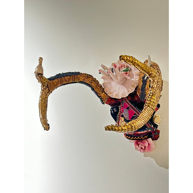 Sculpture Materials Mixed Media Skull Wall Sculpture Titled Giving Sweet For Sale - Image 7 of 13