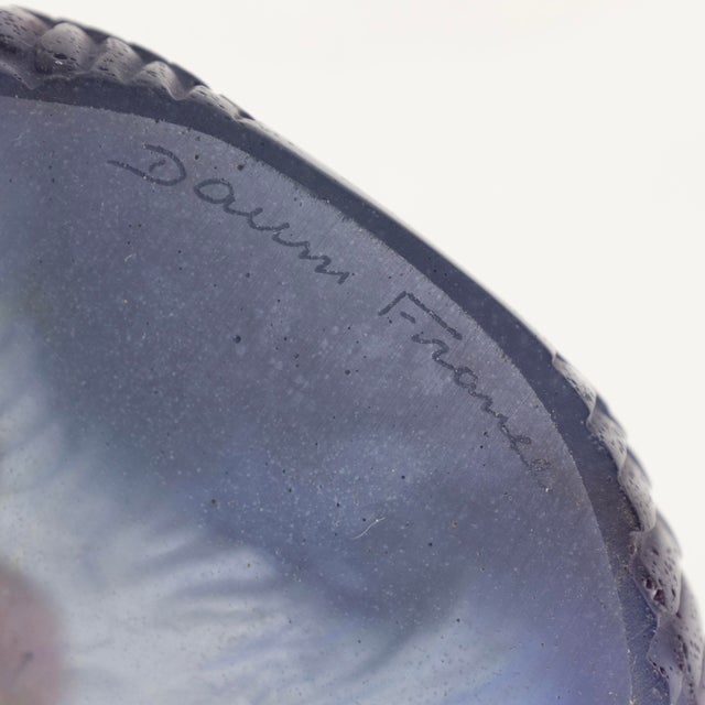 Modern Daum France Angel Dish C. 1970s Signed Pate De Verre Crystal Glass For Sale - Image 3 of 4