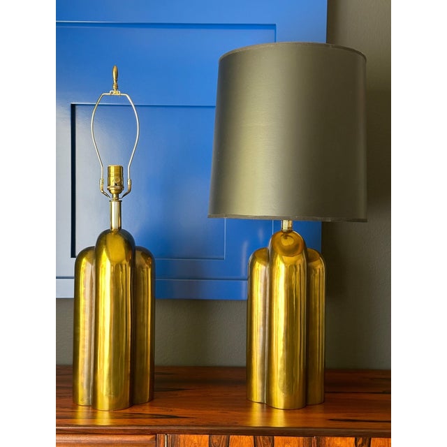 1980s Pair of 1930s Streamline Art Deco Style Lamps For Sale - Image 5 of 12