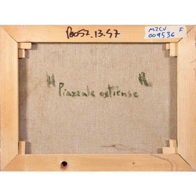 Pino Romanò, View of Piazzale Ostiense, Rome, Oil Painting, 1990s For Sale - Image 4 of 5