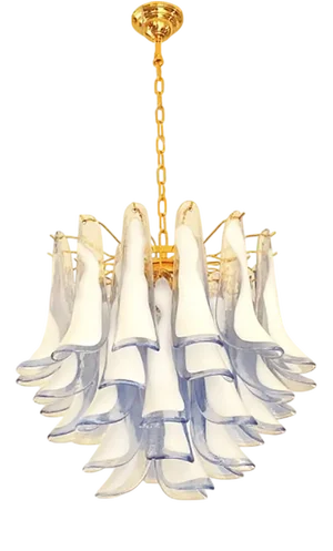 Blue Selle-Petali Sputnik Chandelier by Simoeng