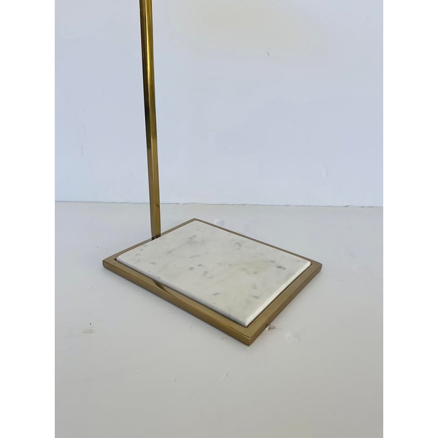 Modern Modern Carrara Marble and Polished Nickel Drinks Table For Sale - Image 3 of 3