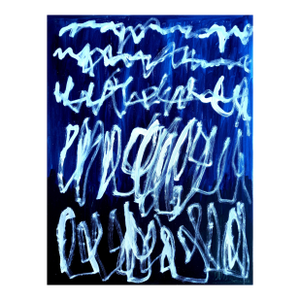 19.6" X 25.5" - Cy Twombly Inspired Abstract Original Oil Painting, Unframed