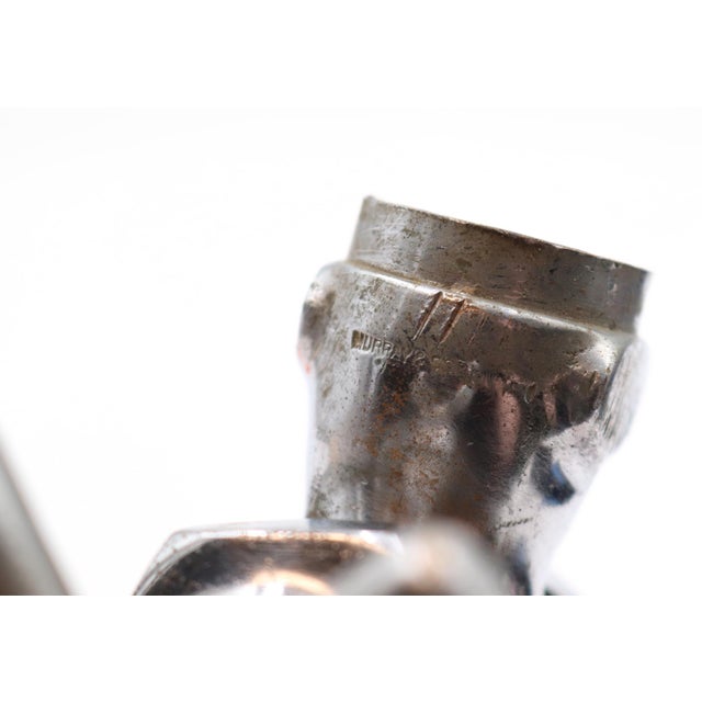 Vintage Chrome Plated Brass Hot & Cold Faucets For Sale - Image 12 of 12