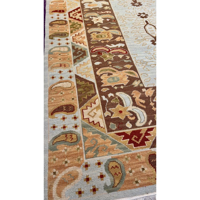 Textile Decorative Handwoven Sumak Wool Rug For Sale - Image 7 of 11