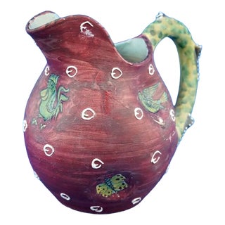 Vintage Ceramic Carafe from the Maiolica Artigiana Umbra Factory, 1950s For Sale