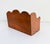 Wood Primitive Wood Box With Scalloped Back For Sale - Image 7 of 14