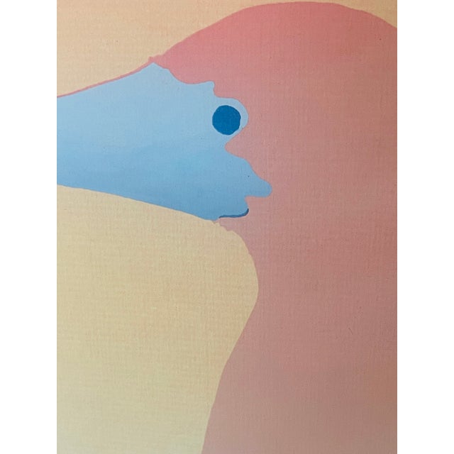 Modern 1970s Pelican Bird Mixed Media Signed by Ecuadorian Artist For Sale - Image 3 of 5