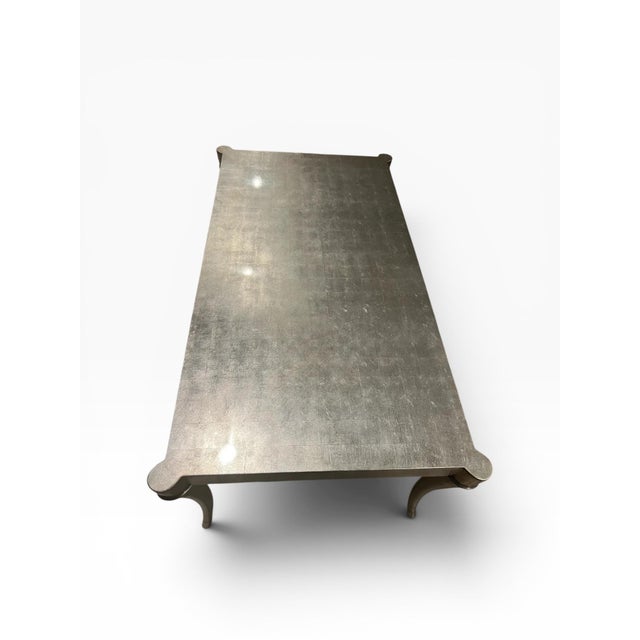 Ferguson Copeland Silver Leaf Coffee Table With Curved Sabre Legs For Sale In Charlotte - Image 6 of 15