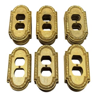 Sherle Wagner Acanthus Double Switch Plate For Sale