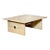 Solid Marble and Chrome Rectangular Coffee Table in Cream For Sale