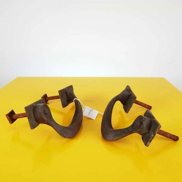 Art Nouveau Hand-Forged Handles, Set of 2 For Sale - Image 5 of 8