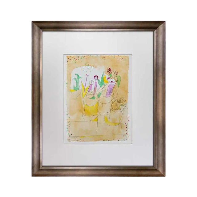 Abstract Paul Klee Lithograph Color Limited Ed. “Blumentisch" For Sale