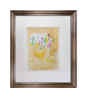 Abstract Paul Klee Lithograph Color Limited Ed. “Blumentisch"