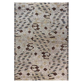 Contemporary Abstract Design Handmade Wool Rug by Doris Leslie Blau For Sale