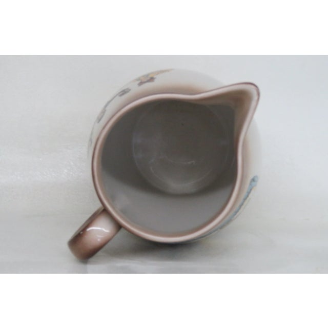 Staffordshire Ronney Pottery England Painted Pitcher Jug For Sale - Image 10 of 11