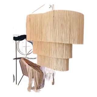 Custom Mexican Handmade 3 Level Tassel Chandelier - Merida For Sale