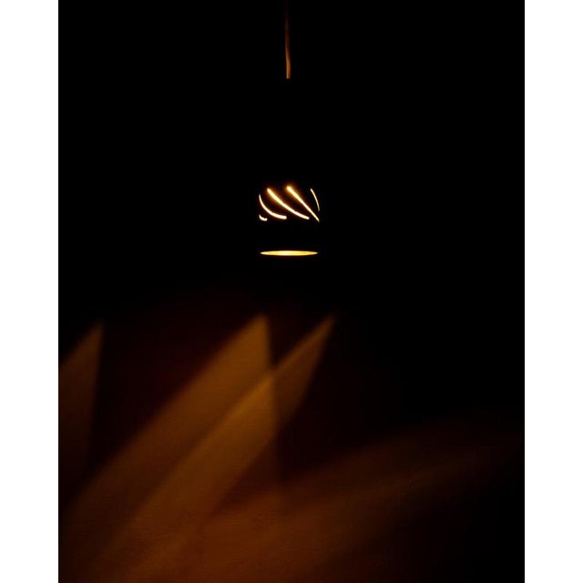 Swedish Mid-Century Copper Cylinder Pendant Lamp, 1950s For Sale - Image 6 of 7