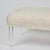 Traditional Custom Bench Newly Upholstered in a Wool / Alpaca Fabric, Italy With Lucite Legs For Sale - Image 3 of 9