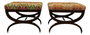 Lee Jofa Curule Benches- A Pair
