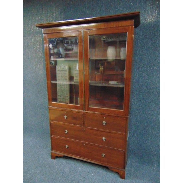 Traditional 19th Century Regency Mahogany Bookcase/ China Cabinet For Sale - Image 3 of 7