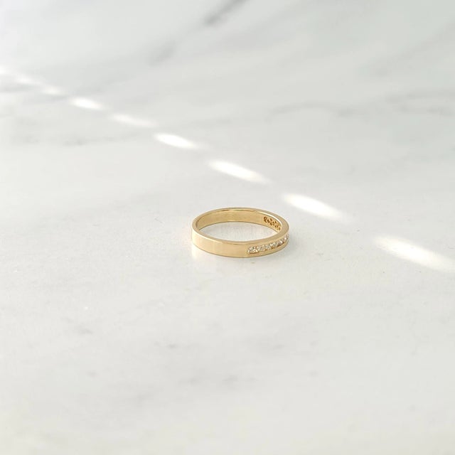 2020s One Third Carat Channel Set Diamond Band, Size 8 For Sale - Image 5 of 6