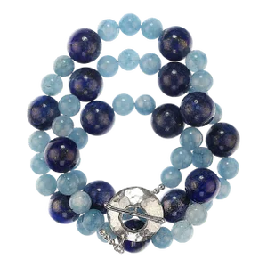 Lapis Lazuli and Aquamarine Statement Necklace