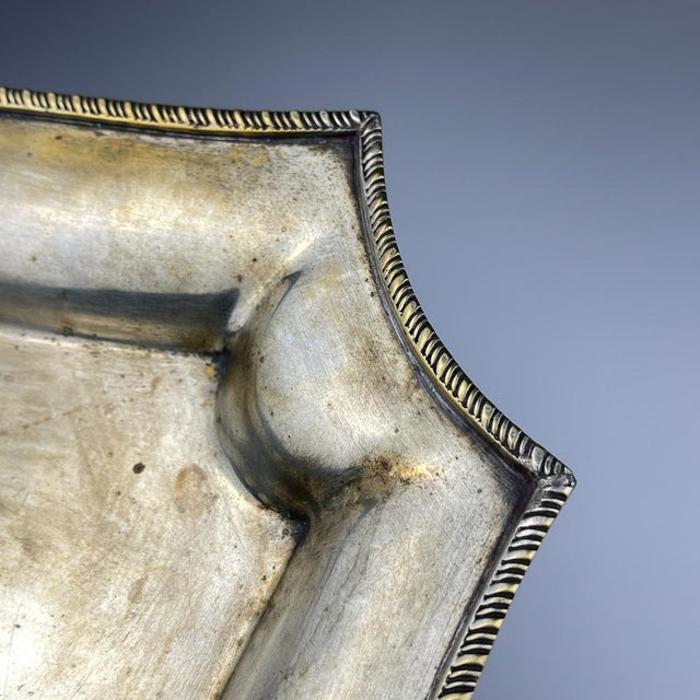 Antique Silver Plated Tray by Queen Victoria Sheffield, 1890s For Sale - Image 9 of 15