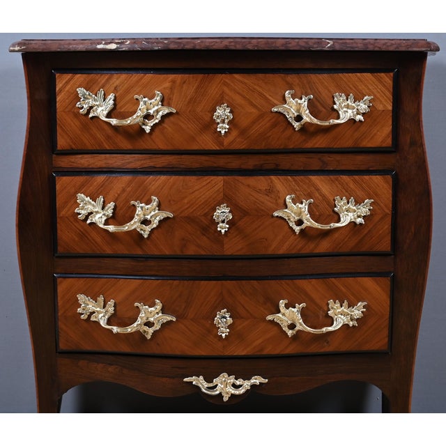 Small Marquetry Commode, 1850s For Sale - Image 10 of 18