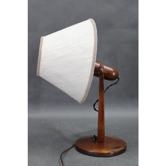 Vintage Oak Table Lamp, 1960s For Sale - Image 9 of 18