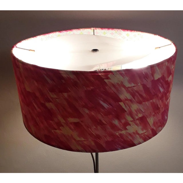 Red Adjustable Chrome-Plated Floor Lamp, 1970s For Sale - Image 8 of 10